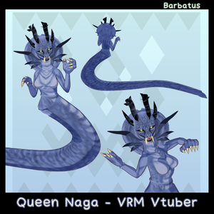  Queen Naga 3D Vtuber (VRM - Vroid File)