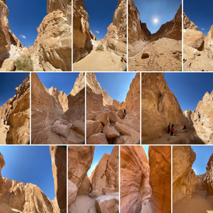 砂漠の渓谷：無料写真素材