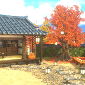 [Warudo・BRP] 가을 시골 한옥 배경 ｜Autumn Hanok ｜ 秋の韓屋 背景