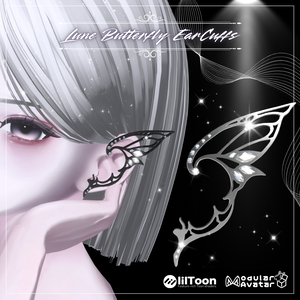 【MA対応】Lune Butterfly EarCuffs【VRchat想定】