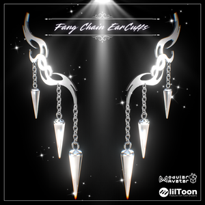 【イヤーカフ】Fang Chain EarCuffs【VRChat想定】