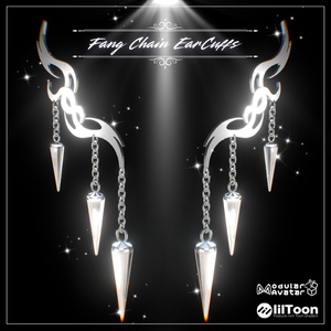 【イヤーカフ】Fang Chain EarCuffs【VRChat想定】