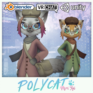 VRChat向け３Dオリジナルモデル「Polycat Mori Kei」