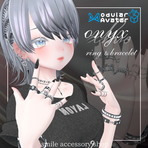 【VRC想定】【23アバター対応】『onyx』リング＆ブレスレット【MA対応】 缩略图 2