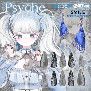 【VRC想定/26アバター対応】【MA対応】ネイル＆ピアス『psyche』 缩略图 2