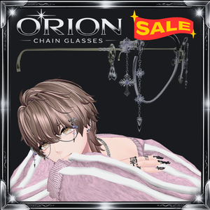 ✨SilverWeek✨50%SALE✨【VRC想定】【フォロワー5000人記念商品】Orion Chain Glasses【MA対応】