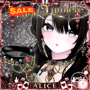 ✨SilverWeek✨50%SALE✨【22アバター対応】『Alice  Lumiere』チョーカー＆ピアス【MA対応】