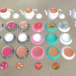 猫脚ティーカップ＆ソーサー - バーチャルカップ職人 うぃりあむ - BOOTH