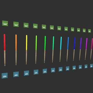 QV-DrumStick ＆ QV-Battery + SimpleUI | QV-Pen対応 | VRChat想定 缩略图 2