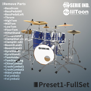 SI-DrumSet | Unity上で改変可能なドラムセット | VRChat想定 缩略图 2