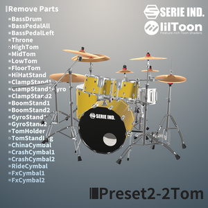 SI-DrumSet | Unity上で改変可能なドラムセット | VRChat想定 缩略图 4