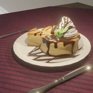 ３Ｄメシ「パンケーキ」blenderデータ 缩略图 2