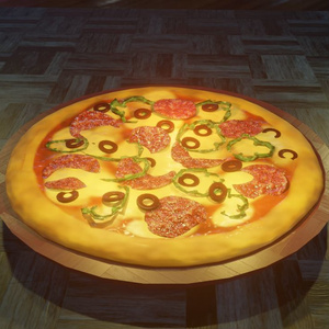 ３Ｄメシ「ピザ」blenderデータ