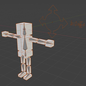 【無料】ＩＫ練習用モデル＆セット済みモデル～カスタムシェイプ素材付き～【blender2.82】