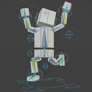 【無料】ＩＫ練習用モデル＆セット済みモデル～カスタムシェイプ素材付き～【blender2.82】 缩略图 2