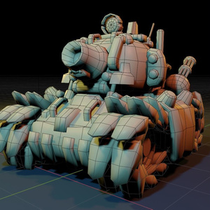 【無料】戦車モデルデータ【blender2.83】