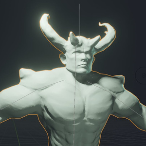 【無料】筋トレするデーモン【blender2.9】 缩略图 2
