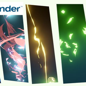 【無料】エフェクト５種類【blender2.9データ】