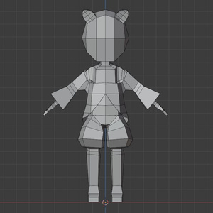 【無料】ボーン＆ウェイト練習モデル【blender2.91】 缩略图 2