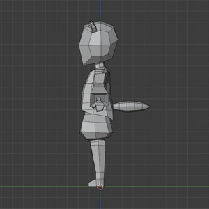 【無料】ボーン＆ウェイト練習モデル【blender2.91】 缩略图 3