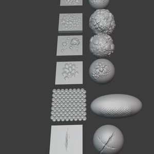 【スカルプト用ブラシ6点】もんじゃブラシ【blender2.93】