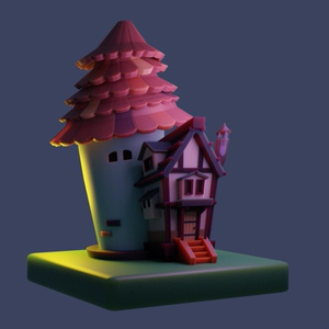 【無料】ファンタジーハウス【blender3.0】 缩略图 2