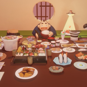 【無料】おかずが欲しい腹減り侍【blender3.3】