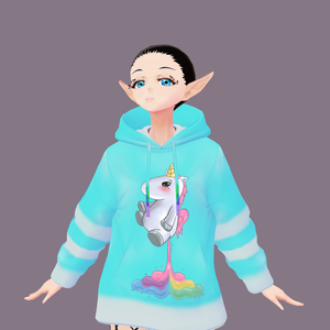 Cute Unicorn Hoodie (VRoid Texture)