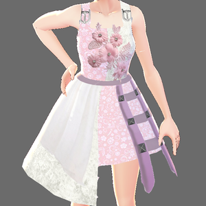 Cagedress white and pink (VRoid Texture)