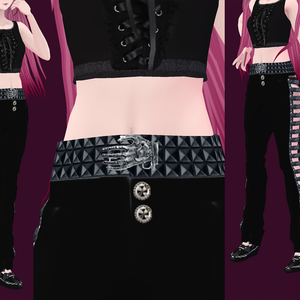 Black Gothic/Punk Pants (VRoid Texture)