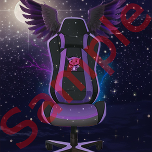 Black glowing gaming chair with wings
