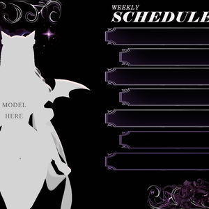【Vtuber素材】週間配信スケジュール| Twitch Schedule | Streamer Assets |Stream Schedule | Vtuber Schedule