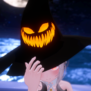口の形を真似するハロウィン帽子