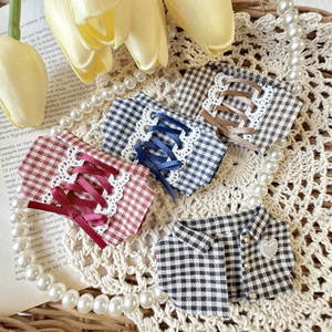 checkered jacket（ french retro ღ ）