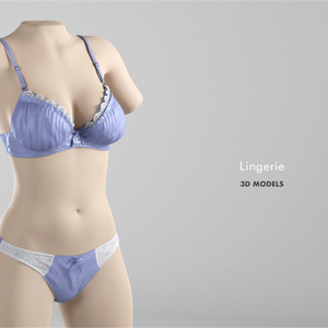 3Dモデル ブラ・パンティセット