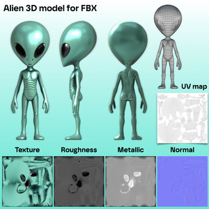 エイリアンの3Dモデル＿Alien 3D model