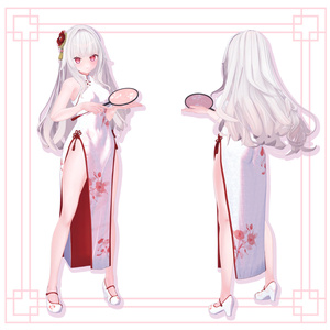 蛇と華のチャイナドレス #AVAKIN共通素体 缩略图 2