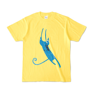 つきねこシルエットTシャツ　イエロー