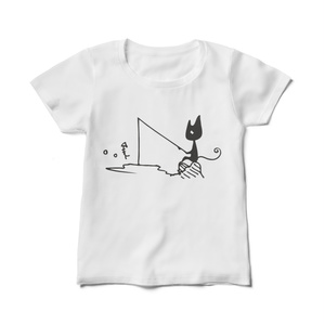 釣り猫Tシャツ(ladies)