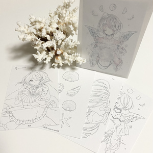 とあるお茶様 ポストカード＆アクキー、プリント缶バッジセット とあるお茶様 ポストカード＆アクキー、プリント缶バッジセット
