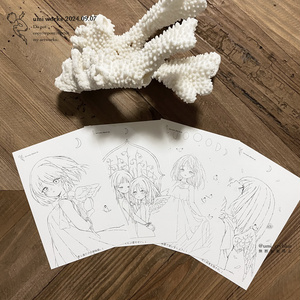 とあるお茶様 ポストカード＆アクキー、プリント缶バッジセット 03d45cdc-a7a1-4028-ad9d-