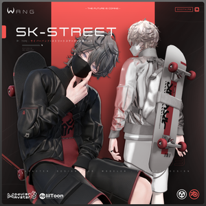 🔥無料配布イベント! !🎁🔥 SK-STREET ｜ サイバーパンク・ストリートスケーター衣装セット【WANG】