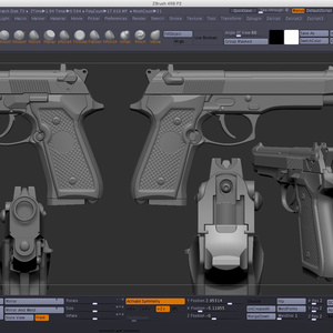 Beretta M9 Zbrush(ZTL)データ