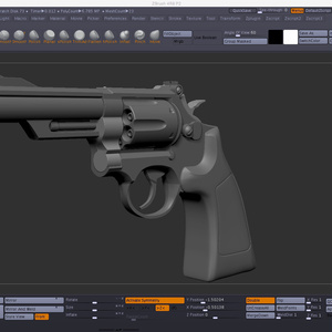 S&W M19リボルバー（Zbrush / ,ZTLデータ）