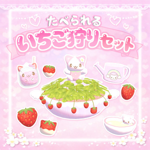【ワールドギミック】食べられる‪ෆ˚*いちご狩りセットᐢ ܸ.  ̫ .ܸ ᐢ