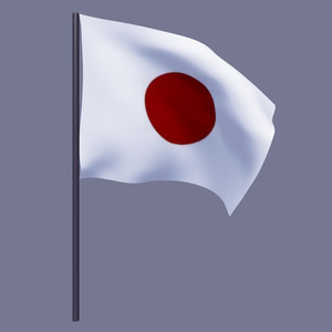 【3Dモデル】風になびく旗※ループ対応・テクスチャ変更可（blender2.79）