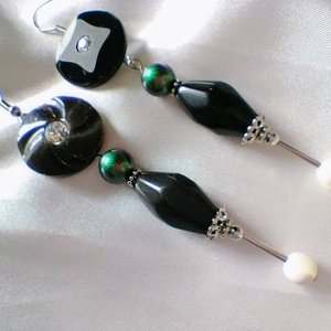 Witchcraft obsidian earrings