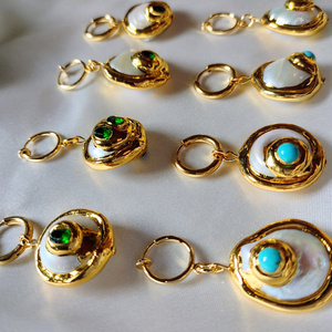 Witchcraft mystic gem earrings(グリーン/ブルー)