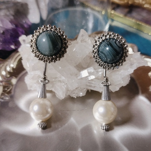 Witchcraft marble magic stone earrings