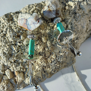 Silver sand dune earrings